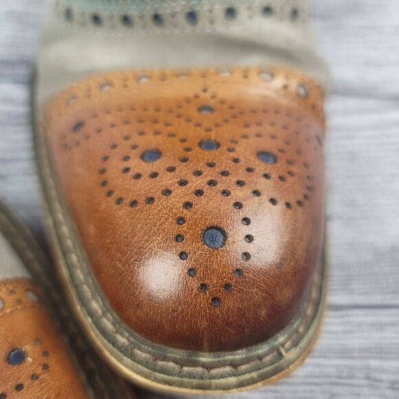 Justin Reece England Smith Casual Brogue Smarts In Brown Size EU 40 US 7 - Picture 11 of 16